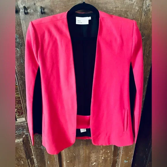 Hot pink cape blazer